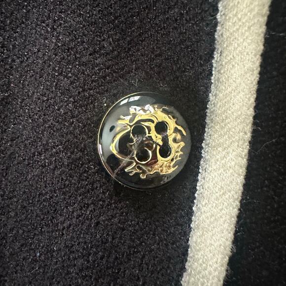 RIO & RIAN Jacket Womens XL Black White Trim Boxy Sweater Knit Preppy Classic - Picture 3 of 9